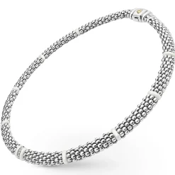 Fashion Single Station Diamond Caviar Necklace Diamonds