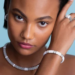 Fashion Single Station Diamond Caviar Necklace Diamonds