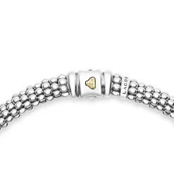 Discount Single Station Diamond Caviar Necklace Two-Tone