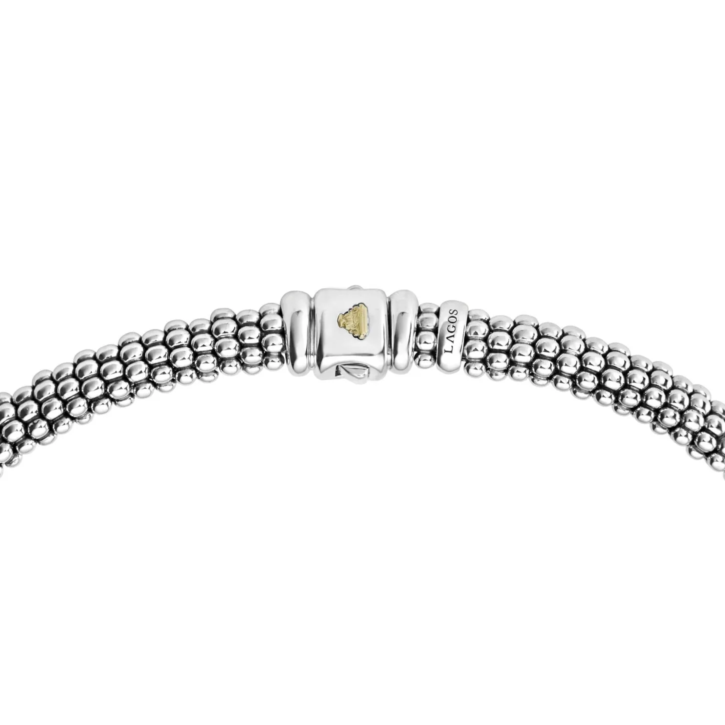 Cheap Single Station Diamond Caviar Necklace Two-Tone