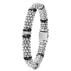 Hot Single Station Diamond Caviar Bracelet | 9Mm Diamonds