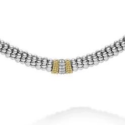 Online Single Station Diamond Caviar Necklace Diamonds