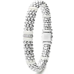 Cheap Single Station Diamond Caviar Bracelet | 9Mm Diamonds