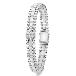 Cheap Single Station Diamond Link Bracelet Silver