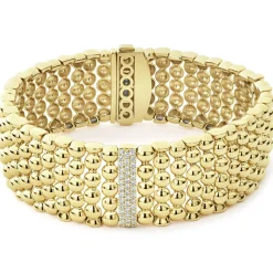 Cheap Single Station 18K Gold Diamond Bracelet | 20Mm Diamonds