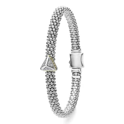 Store Single Station Pyramid Diamond Caviar Bracelet | 6Mm Diamonds