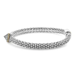 Store Single Station Pyramid Diamond Caviar Bracelet | 6Mm Two-Tone