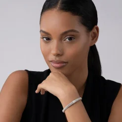 Best Single Station X Silver Diamond Bracelet | 6Mm Caviar Bracelets