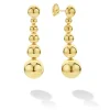 Best Sale Six Graduated Bead Drop Earrings Gold