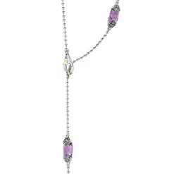 Clearance Six Station Amethyst Necklace Gemstones