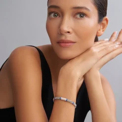 Cheap Six Station Diamond Caviar Bracelet | 6Mm Diamonds