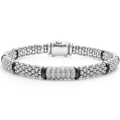 Cheap Six Station Diamond Caviar Bracelet | 6Mm Diamonds