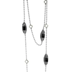 Cheap Six Station Onyx Necklace Gemstones