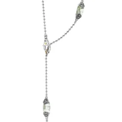 Best Six Station Prasiolite Necklace Two-Tone