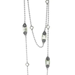 Best Sale Six Station Prasiolite Necklace Gemstones