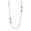 New Six Station White Topaz Necklace Two-Tone