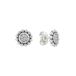 Shop Small Caviar Circle Diamond Earrings Diamonds