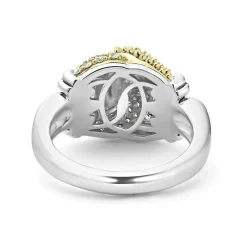 Discount Small Caviar Diamond Knot Ring Diamonds