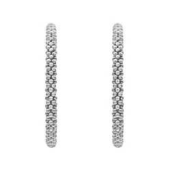 Outlet Small Caviar Hoop Earrings Silver