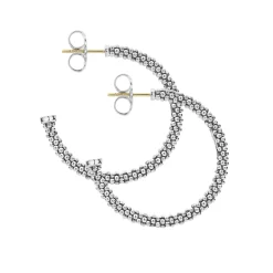 Outlet Small Caviar Hoop Earrings Silver