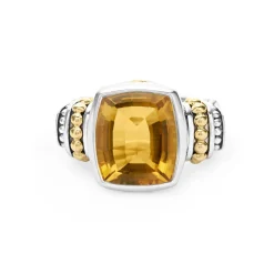 Outlet Small Citrine Statement Ring Two-Tone