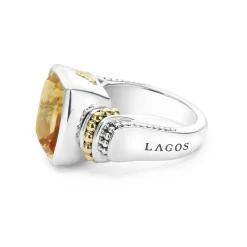 Outlet Small Citrine Statement Ring Two-Tone