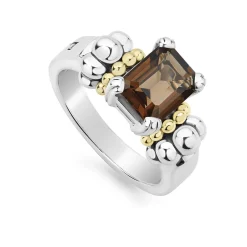 Online Small Emerald-Cut Smokey Quartz Ring Gemstones