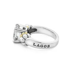 Best Small Emerald-Cut White Topaz Ring Caviar Rings