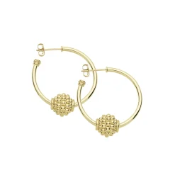 Cheap Small 18K Gold Caviar Ball Hoop Earrings Hoop Earrings