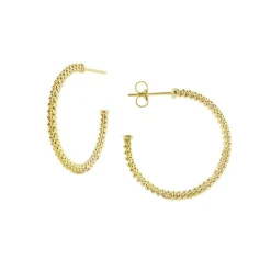 Cheap Small 18K Gold Caviar Hoop Earrings Gold