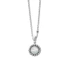 Best Sale Small Mother Of Pearl Circle Pendant Necklace Silver