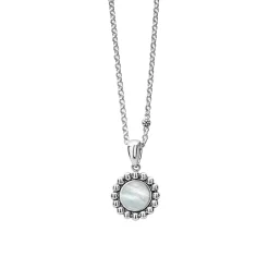 Clearance Small Mother Of Pearl Circle Pendant Necklace Pendant Necklaces