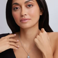 Clearance Small Mother Of Pearl Circle Pendant Necklace Pendant Necklaces