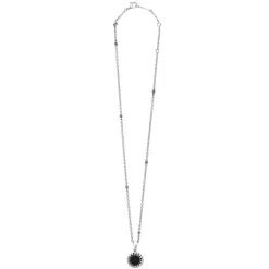 Cheap Small Onyx Circle Pendant Necklace Gemstones