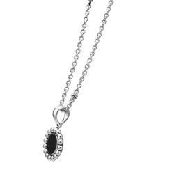 Cheap Small Onyx Circle Pendant Necklace Gemstones