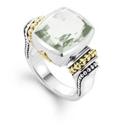 Flash Sale Small Prasiolite Statement Ring Two-Tone