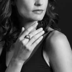 Flash Sale Small Prasiolite Statement Ring Two-Tone