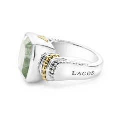 Flash Sale Small Prasiolite Statement Ring Two-Tone