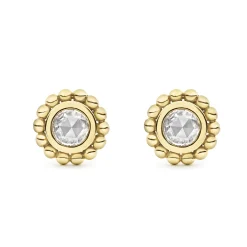 Online Small Rose Cut Diamond Stud Earrings Gold