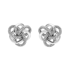 Best Sale Small Silver Love Knot Stud Earrings Caviar Earrings