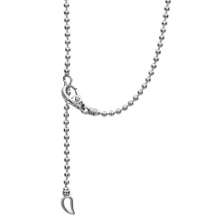 Outlet Small Station Diamond Beaded Necklace Silver