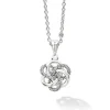 Fashion Small Sterling Silver Pendant Necklace Silver