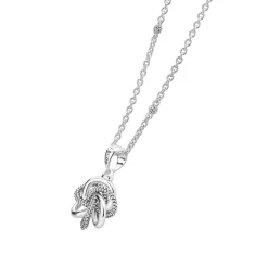 Fashion Small Sterling Silver Pendant Necklace Silver