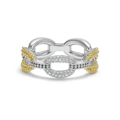 Shop Small Two-Tone Eternity Diamond Ring Diamonds