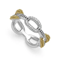 Outlet Small Two-Tone Eternity Diamond Ring Two-Tone