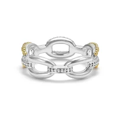 Outlet Small Two-Tone Eternity Diamond Ring Two-Tone