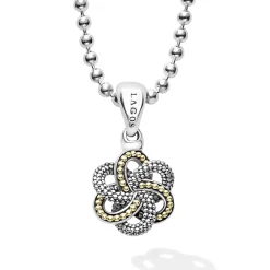 New Small Two-Tone Pendant Necklace Two-Tone