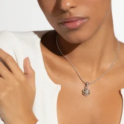 New Small Two-Tone Pendant Necklace Two-Tone