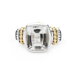 Cheap Small White Topaz Statement Ring Two-Tone