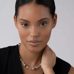 Discount Smokey Quartz Caviar Necklace Two-Tone